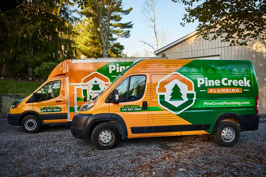 Pine Creek Plumbing trucks