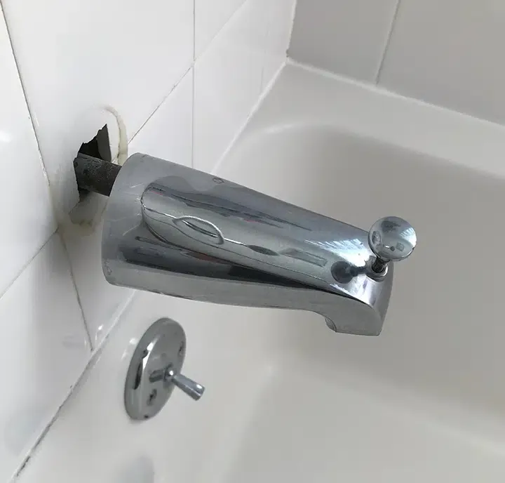 Incorrect installation by plumber in Wexford.