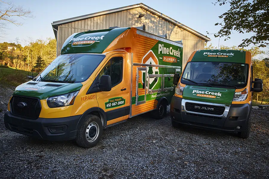 Pine Creek Plumbing trucks
