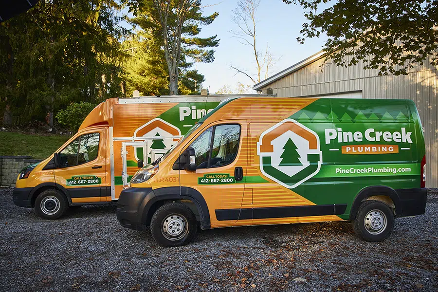 Pine Creek Plumbing trucks