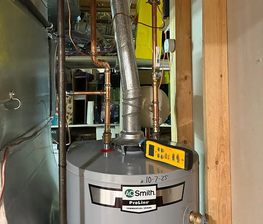 AO Smith Pro Line Hot Water tank installed by Pine Creek Plumbing
