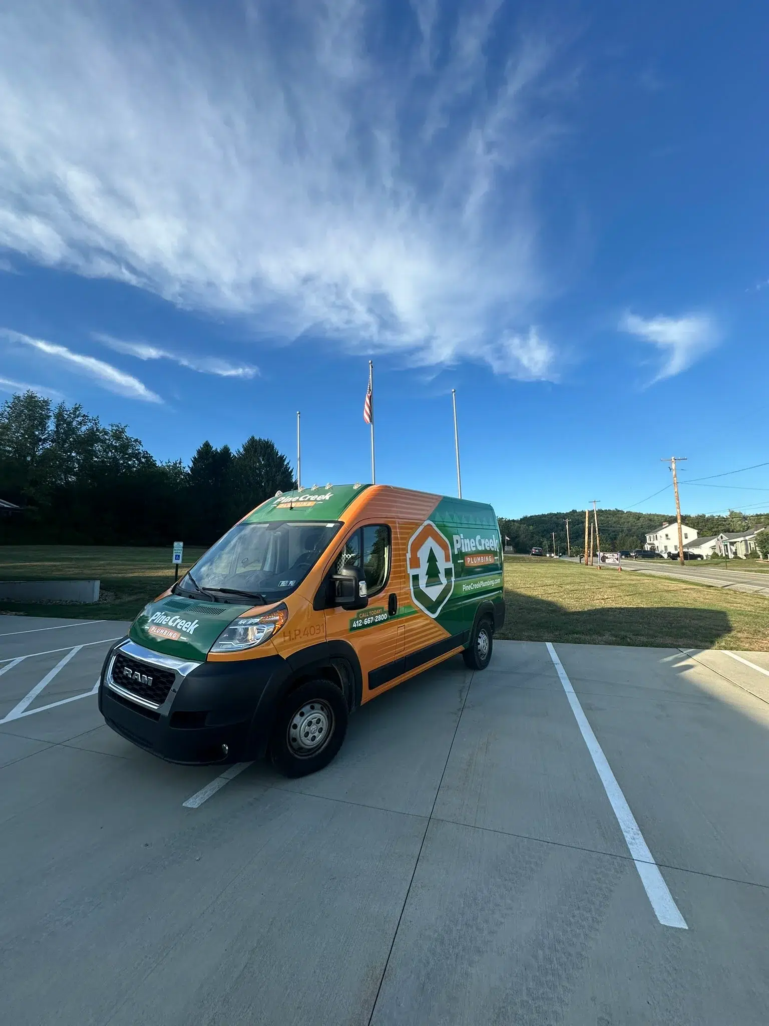 Pine creek Plumbing truck