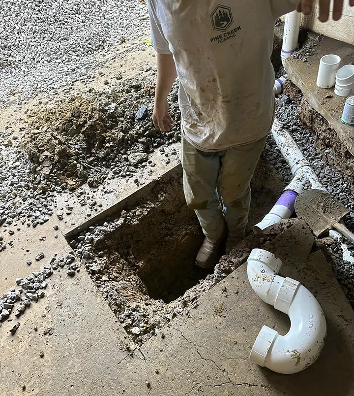 Building drain repair in Wexford.