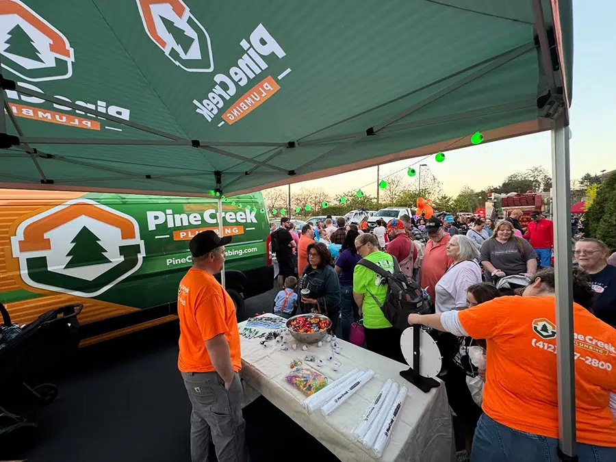 Pine Creek Plumbing at Trunk or Treat event in Pittsburg, PA