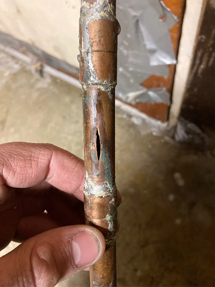 Frozen pipe in Wexford.